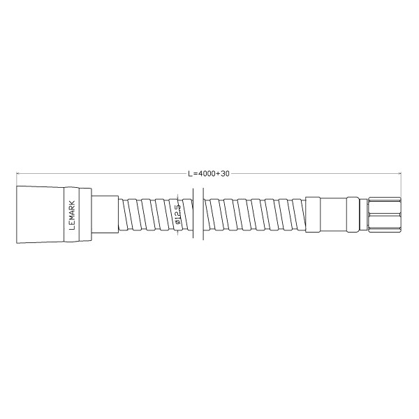 Шланг для лейки кухонного смесителя и смесителя на борт ванны Lemark 400 см (LE8057S)