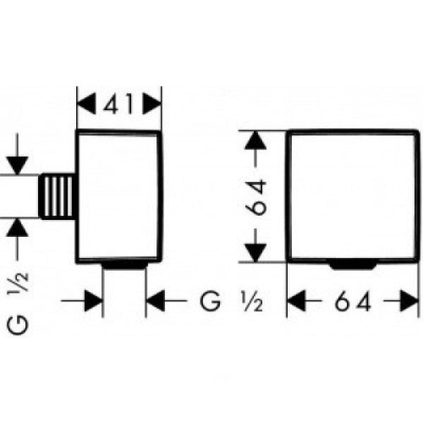 Держатель для шланга Hansgrohe Fixfit Square хром (26455000) Держатель для шланга Hansgrohe Fixfit Square хром (26455000)