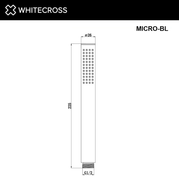 Душевая лейка Whitecross MICRO-BL черный мат (MICRO-BL) Душевая лейка Whitecross MICRO-BL черный мат (MICRO-BL)