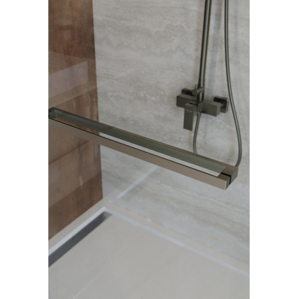 Душевая дверь Cezares Lux 100x195 стекло прозрачное, профиль оружейная сталь (LUX-B-FS-1-100-C-GM)