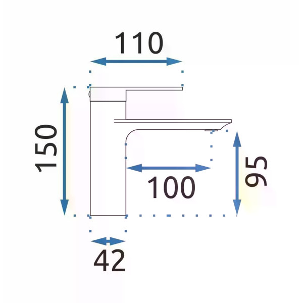 Смеситель для раковины Rea Storm золото матовое (REA-B7960)
