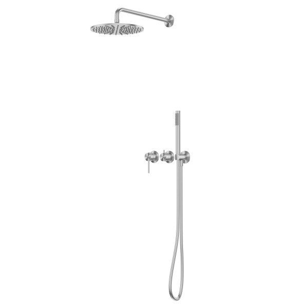 Душевая система Abber Wasser Kreis 316 скрытого монтажа без излива, сталь брашированная (AF8118BST)