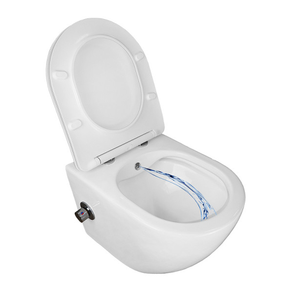 Унитаз подвесной Azario Allegro с функцией биде с сиденьем с микролифтом белый (AZ-3105B)