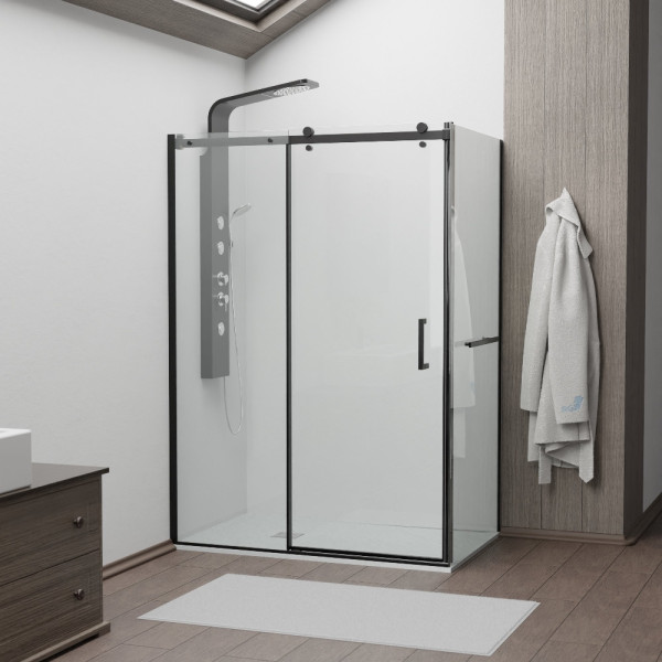 Душевой уголок RGW Tornado 140x80 стекло прозрачное, профиль черный (020744148-14) Душевой уголок RGW Tornado 140x80 стекло прозрачное, профиль черный (020744148-14)