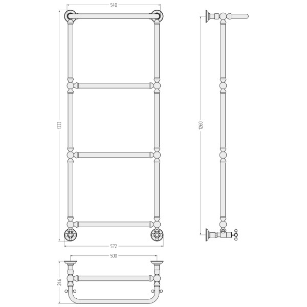 Полотенцесушитель водяной Сунержа Ренессанс 1260x500 матовый черный (31-0281-1250) Полотенцесушитель водяной Сунержа Ренессанс 1260x500 матовый черный (31-0281-1250)