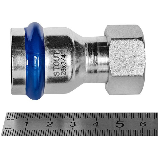 Переход 28х3/4"B с накидной гайкой Stout SSS-2026 ВПр-ВР (нерж.ст., пресс) SSS-2026-002834 Переход 28х3/4"B с накидной гайкой Stout SSS-2026 ВПр-ВР (нерж.ст., пресс) SSS-2026-002834