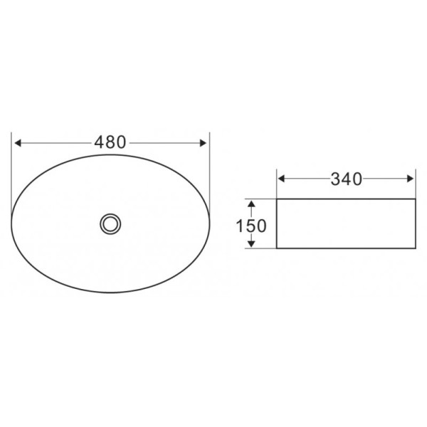 Раковина накладная BelBagno белая (BB1085)