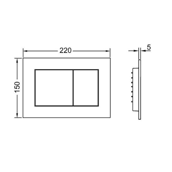 Клавиша смывная Tece TECEnow Черный (9240403)
