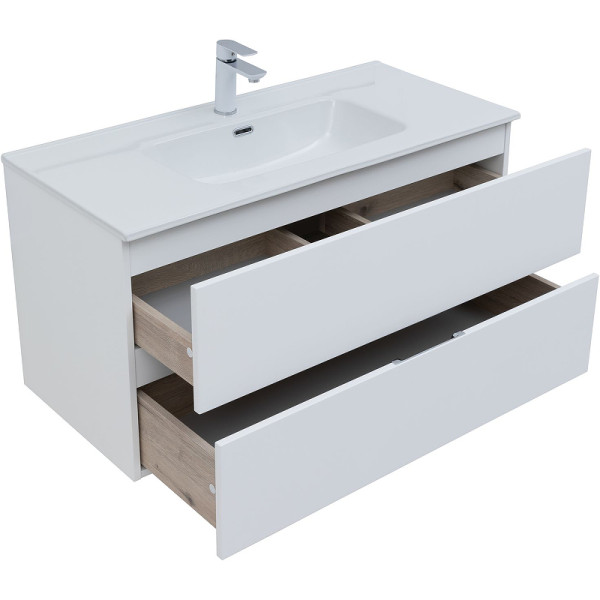 Тумба подвесная Aquanet Алвита New 100 2 ящика, белый матовый (00277518) Тумба подвесная Aquanet Алвита New 100 2 ящика, белый матовый (00277518)