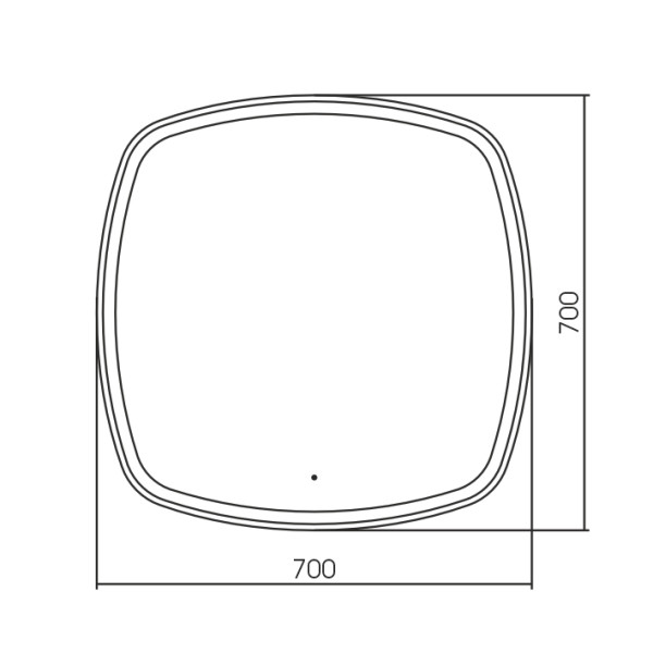 Зеркало Azario Barca -TX 70x70/80,8x80,8 универсал, бесконтактный сенсор (LED-00002973)