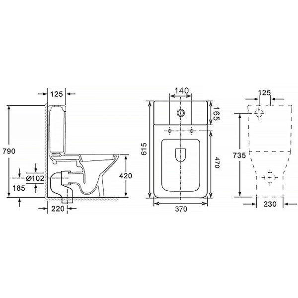 Унитаз напольный Azario Formal с сиденьем с микролифтом белый (AZ-1353B)
