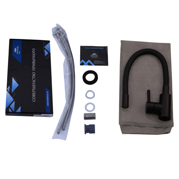 Смеситель для кухни Fashun чёрный (A54101N-7A)