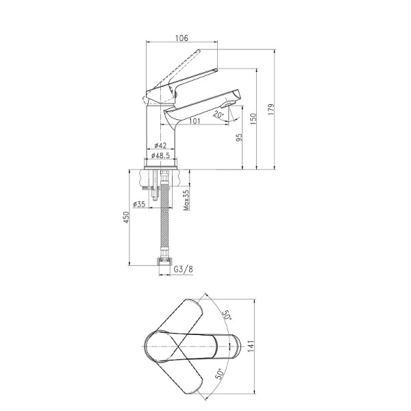 Комплект смесителей Cersanit Flavis 3 в 1 хром (64508)