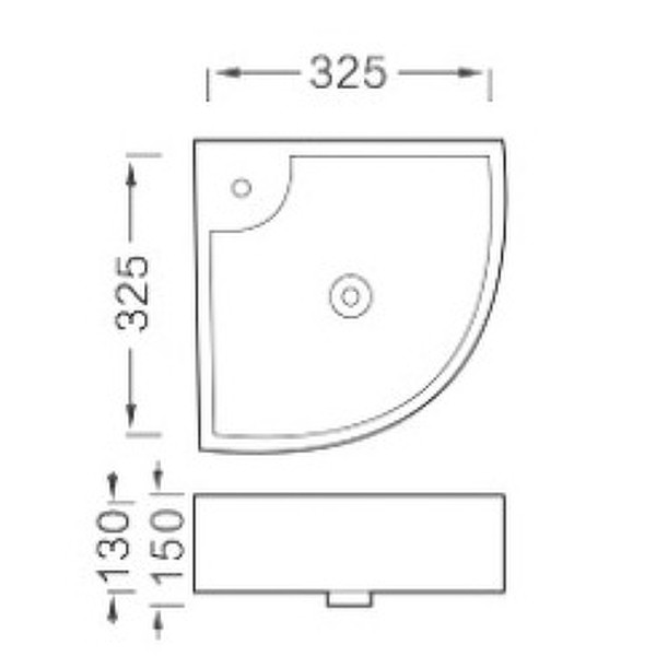Раковина накладная Aquatek 32,5x32,5 белая (AQ5166A-00)