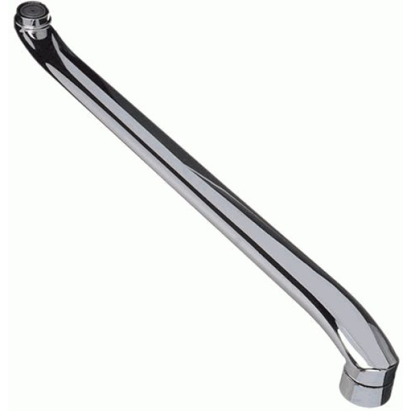 Излив Melodia для смесителя для ванны плоский S-образный с аэратором 50см (MKP20710P)