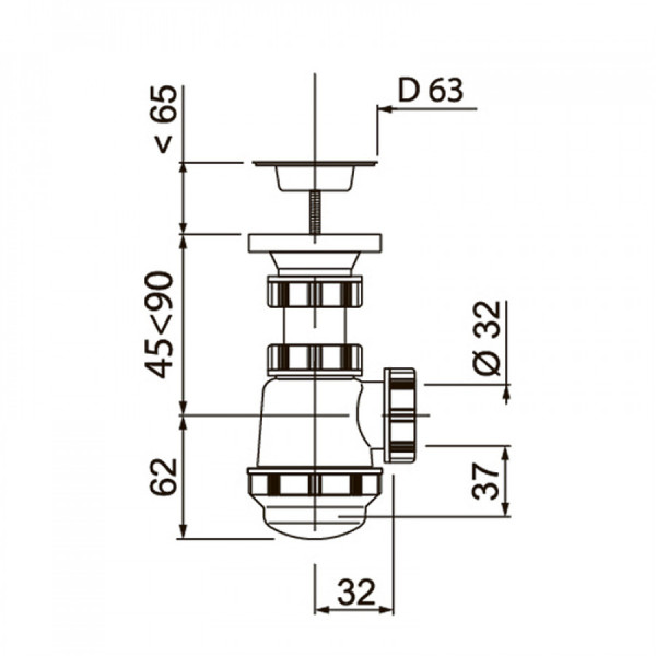 Сифон для раковины Aquaton Aqua 64x64x152 белый (1.A277.5.05X.X00.0) Сифон для раковины Aquaton Aqua 64x64x152 белый (1.A277.5.05X.X00.0)