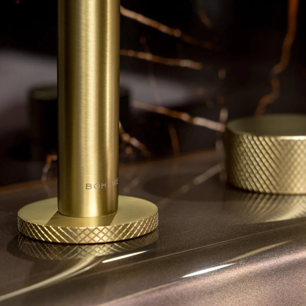 Смеситель для раковины на 3 отв.Boheme Stick MG (золото-матовый) (152-MG.2)