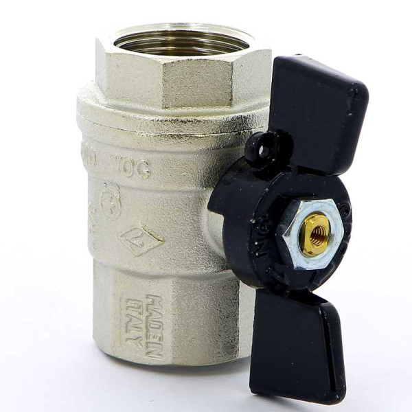 Кран Bugatti 3/4" ВВ шаровый Oregon 302 (черная бабочка) (03020067) Кран Bugatti 3/4" ВВ шаровый Oregon 302 (черная бабочка) (03020067)