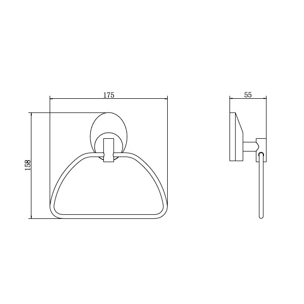 Полотенцержатель Fashun хром (A1604-2)