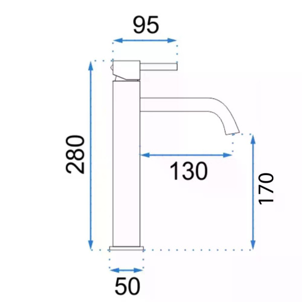 Смеситель для раковины Rea Lungo черный металлик (REA-B0662) Смеситель для раковины Rea Lungo черный металлик (REA-B0662)