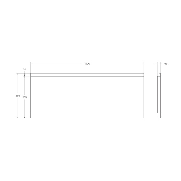 Экран фронтальный Cezares 150x59,5x4 белый (EMP-150-SCR-W37)