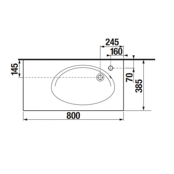 Раковина подвесная Roca Etna 80x38,5x16 белая (7.3270.0.A00.0)
