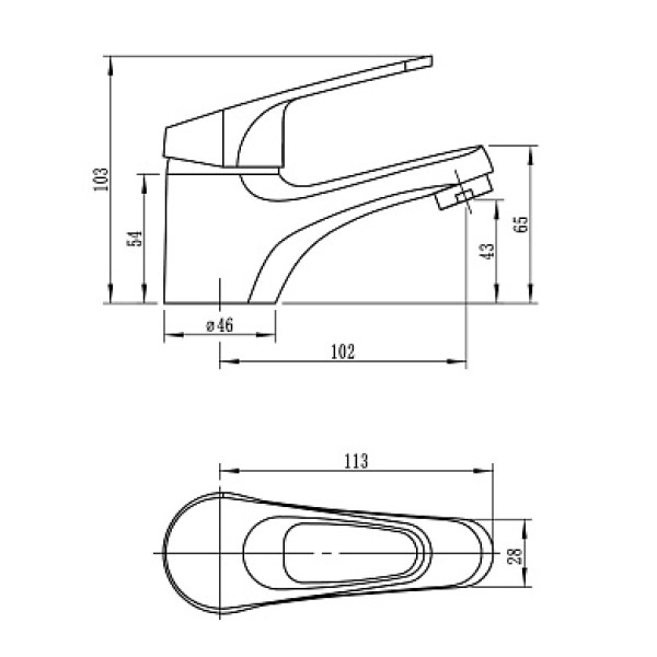 Смеситель для раковины L1027 хром Ligeya (L1027 Ligeya)