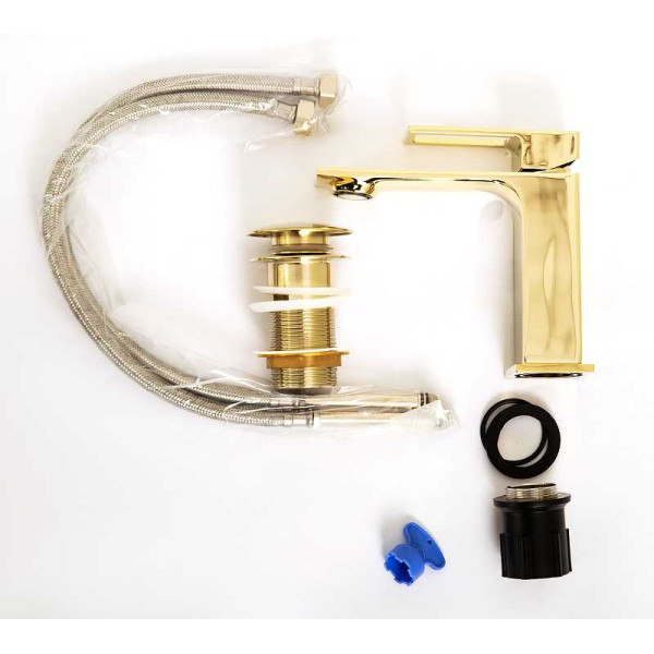 Смеситель для раковины Belbagno Luce золотой (LUC-LVM-ORO) Смеситель для раковины Belbagno Luce золотой (LUC-LVM-ORO)