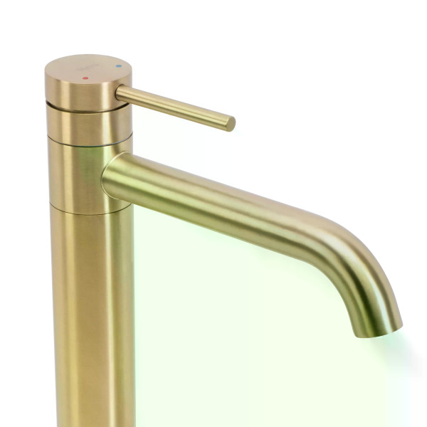 Смеситель для раковины Rea Lungis золото матовое (REA-B6101)