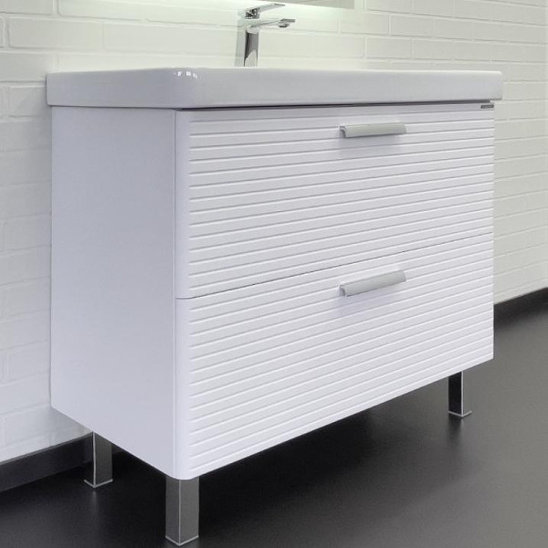 Тумба подвесная с раковиной Comforty Танжер 900x465x850 белый матовый (00-00019535)