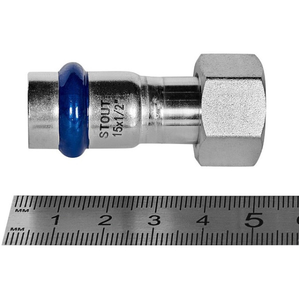 Переход 15х1/2"B с накидной гайкой Stout SSS-2026 ВПр-ВР (нерж.ст., пресс) SSS-2026-001512 Переход 15х1/2"B с накидной гайкой Stout SSS-2026 ВПр-ВР (нерж.ст., пресс) SSS-2026-001512