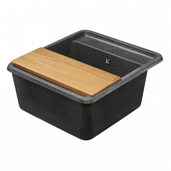 Мойка для кухни врезная Aquaton Беллис 510x570x250 графит (1.A724.9.32B.S21.0)