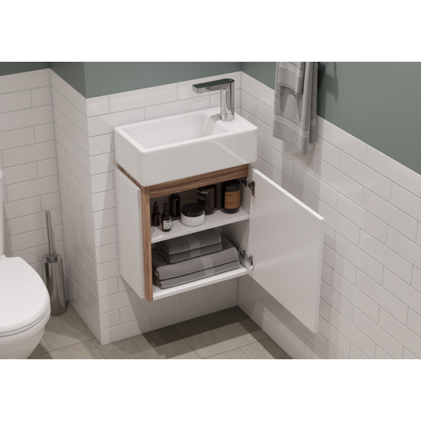 Тумба подвесная Aquaton Эклипс 447x244x472 эбони светлый (1.A172.8.01E.K49.R)