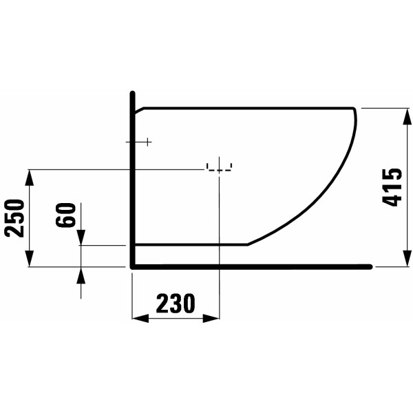 Биде подвесное Laufen Il Bagno Alessi 585х390х415  (8.3097.1.400.304.1)