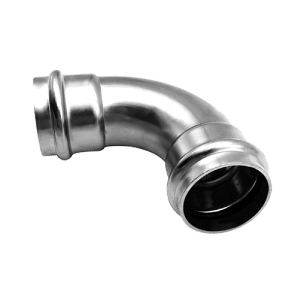 Угол 28*90 двухраструбный Kromwell (нерж.ст., пресс) (KW.SP951002828)