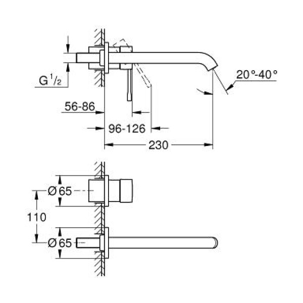 Смеситель для раковины Grohe Essence+ (19967001)