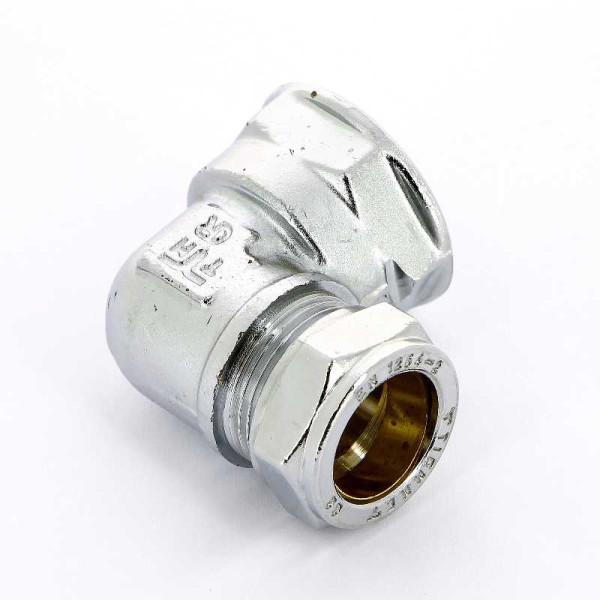 Соединение угловое 22x1"В (обжим) (хром) Tiemme (1130215) Соединение угловое 22x1"В (обжим) (хром) Tiemme (1130215)