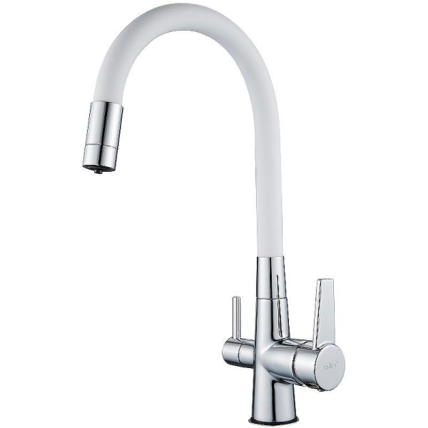 Смеситель для кухни Dlin с гибким изливом, переключатель на фильтр хром (D159317-3) Смеситель для кухни Dlin с гибким изливом, переключатель на фильтр хром (D159317-3)