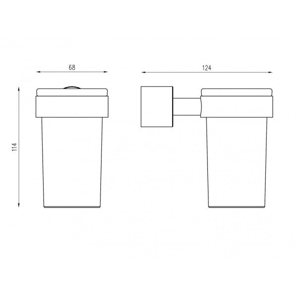 Стакан для зубных щеток с держателем Abber Osten 316 золото брашированное (AA1861BG)