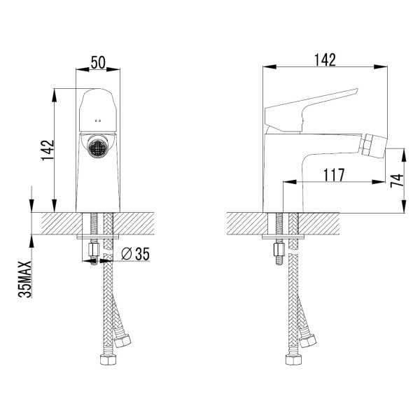 Смеситель для биде Azario Campo хром (AZ-KX468275C) Смеситель для биде Azario Campo хром (AZ-KX468275C)