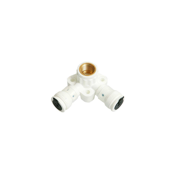 Тройник установочный 20х1/2" Henco Vision PVDF (Push Fit, белый) (3SK-200420BP) Тройник установочный 20х1/2" Henco Vision PVDF (Push Fit, белый) (3SK-200420BP)