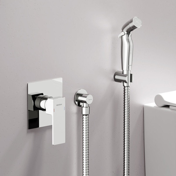 Смеситель с гигиеническим душем Damixa Gala с душевым набором хром (537510000)