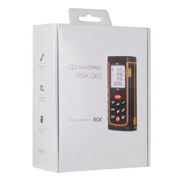Дальномер лазерный RGK D60 (4610011870613) Дальномер лазерный RGK D60 (4610011870613)