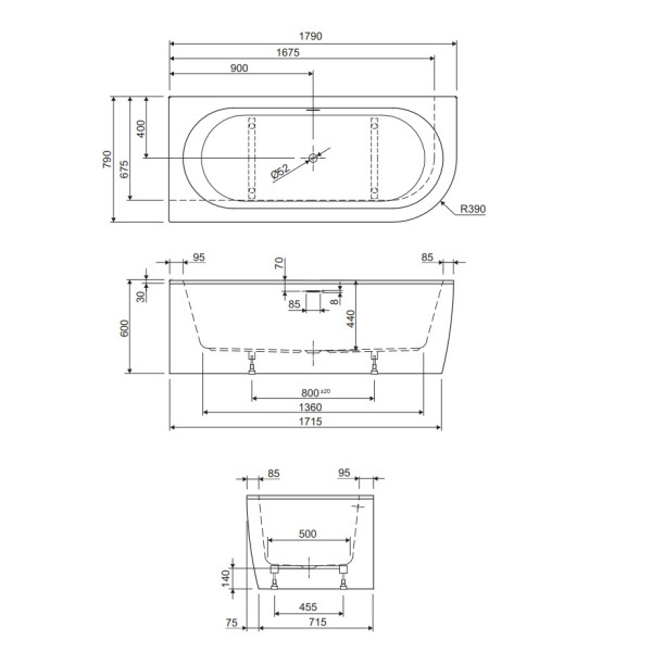 Ванна акриловая Cezares Slim 179x79x60 левосторонняя белый (SLIM CORNER-180-80-60-L-W37-SET) Ванна акриловая Cezares Slim 179x79x60 левосторонняя белый (SLIM CORNER-180-80-60-L-W37-SET)