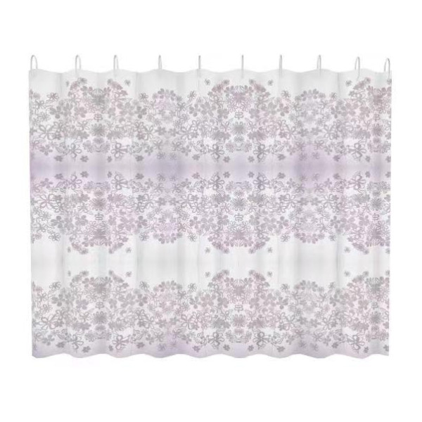 Шторка для ванны текстиль Fashun 1800x2000 полиэтилен весенний цветочный орнамент (A8814)