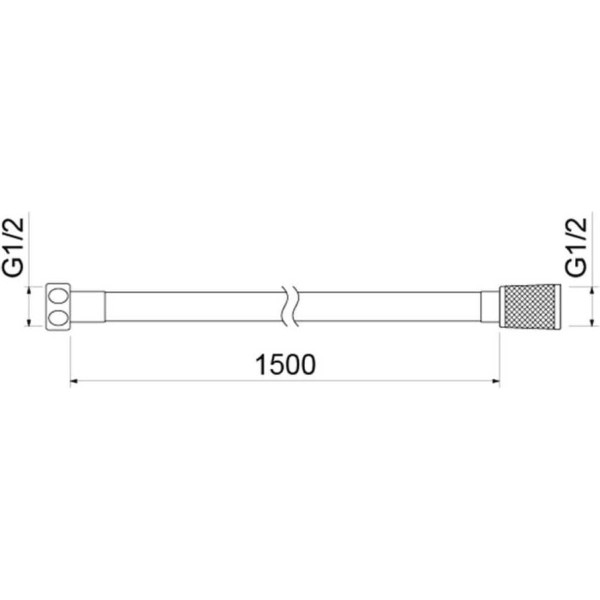 Шланг душевой Aquatek 150 см хром (AQ2105CR) Шланг душевой Aquatek 150 см хром (AQ2105CR)