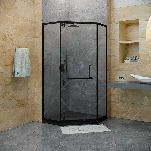 Душевой уголок RGW HO-084-B 90*90 стекло прозрачное, профиль черный 350608499-14