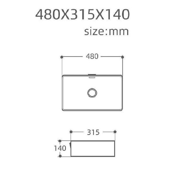 Раковина накладная Aquanet PERFECT-2 48х31,5х14 белая (273674)