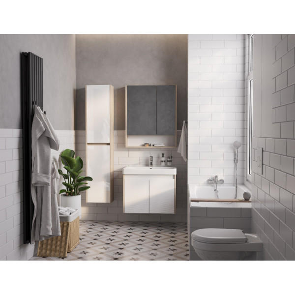 Тумба подвесная Aquaton Сканди 630x427x591 белый, дуб верона (1.A278.9.01S.DB2.0)