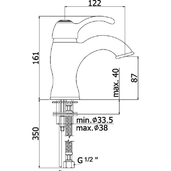 Смеситель для раковины Paffoni Flavia хром (FA071CR)